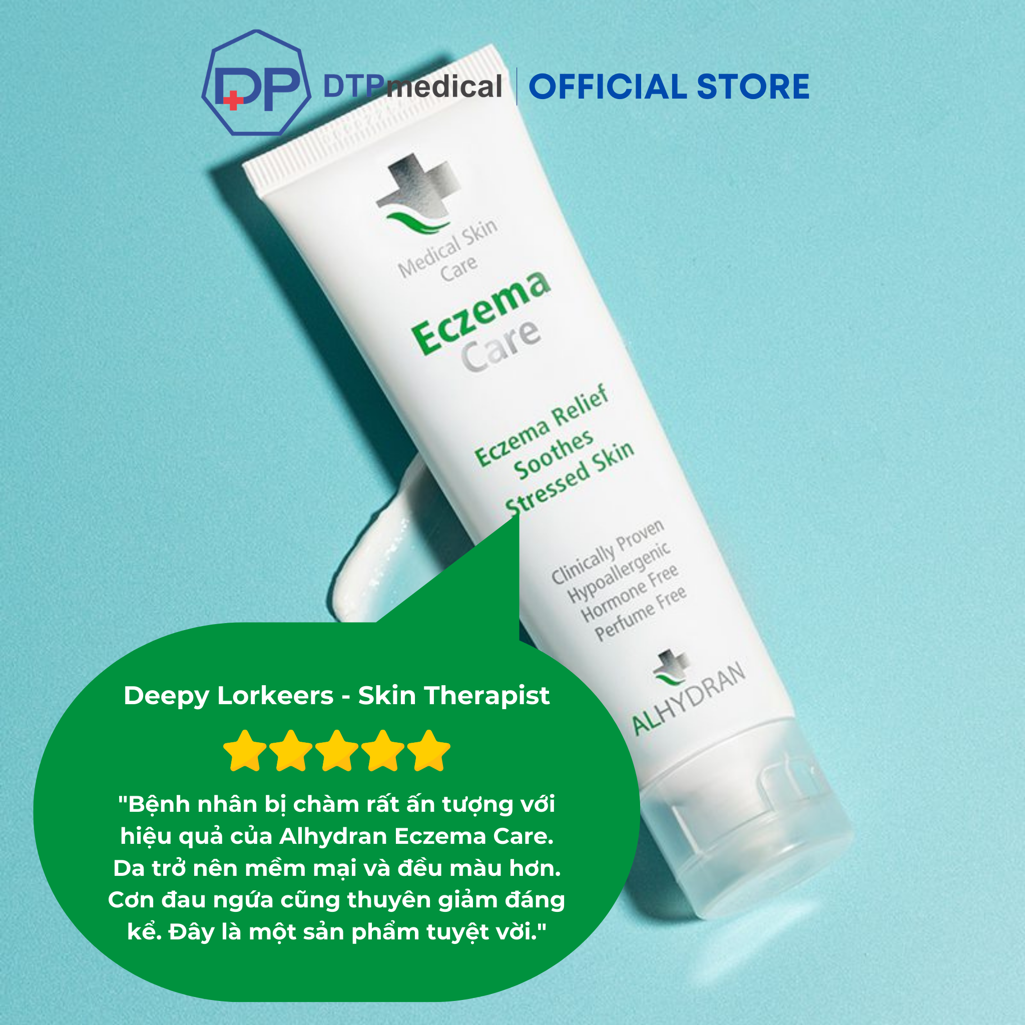 Kem bôi y tế ALHYDRAN Eczema Care 59ml làm giảm triệu chứng bệnh chàm, giảm ngứa, mẩn đỏ và cảm giác nóng rát