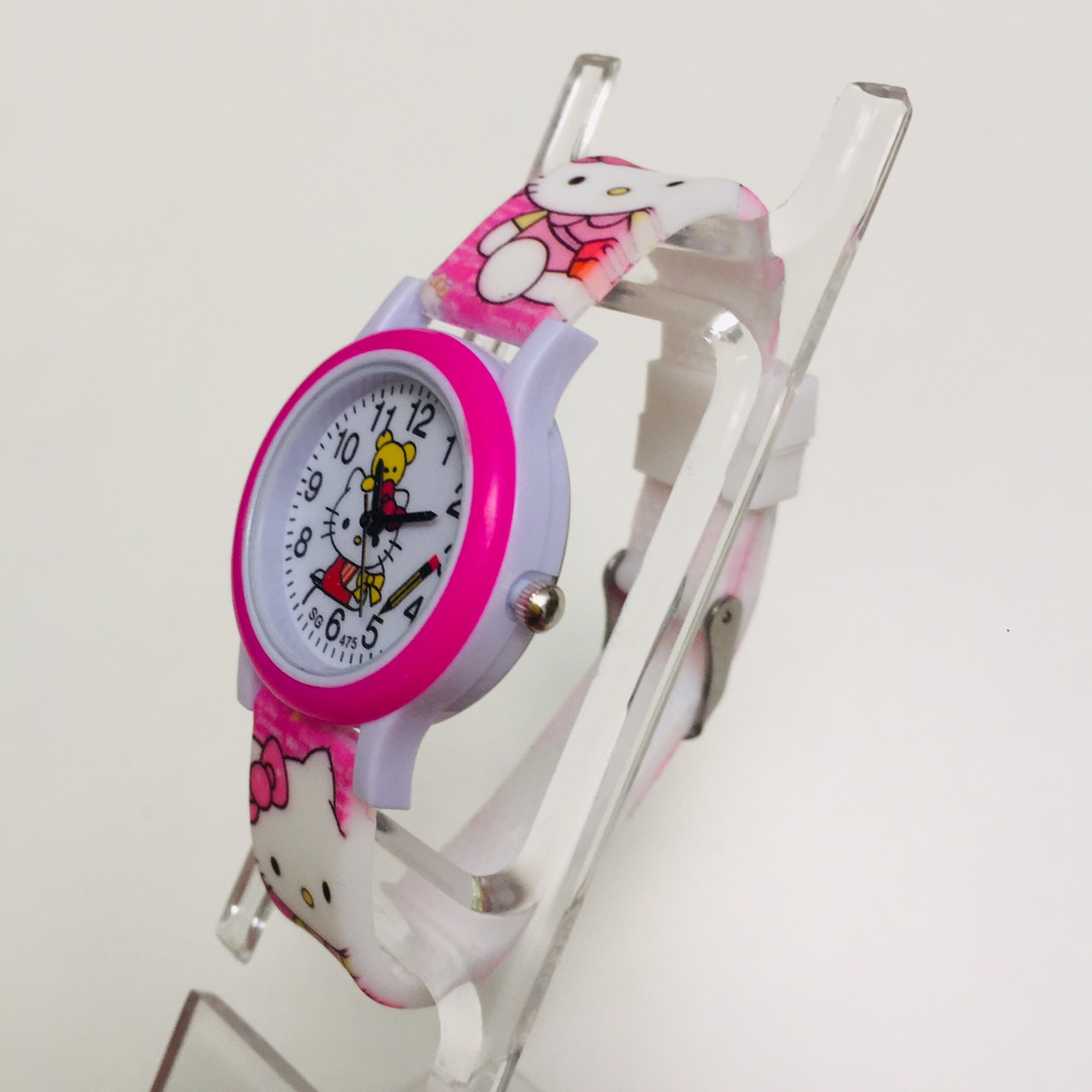 Đồng hồ trẻ em hình hello kitty dây silicon dành cho bé gái - KITTY22hong