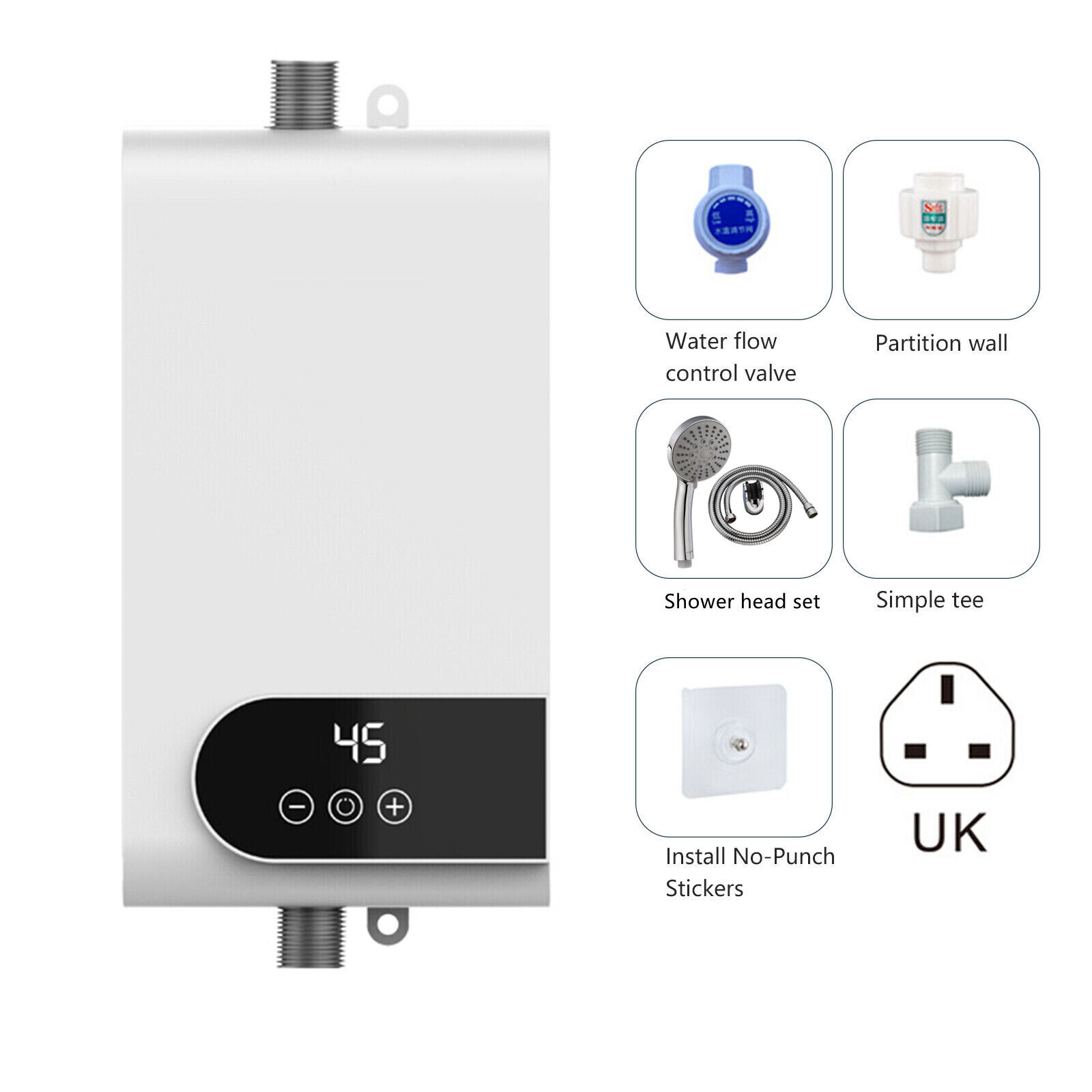 Bộ Nước Nóng Lạnh Trực Tiếp Cho Phòng Tắm Nhà Bếp Micro Hot Cold Shower Tiết Kiệm Điện Nước