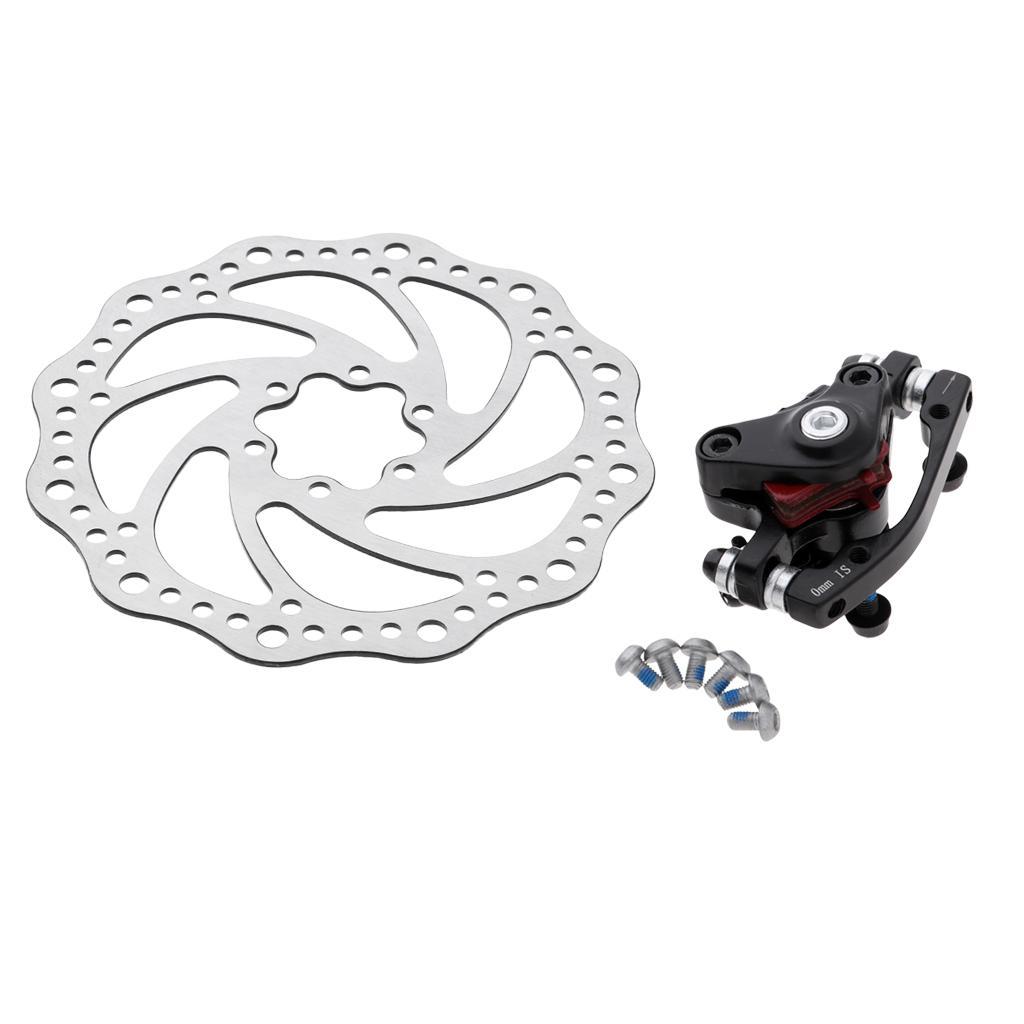 2xBike Disc Brake Rotor Mechanical Caliper 160mm Cable Set Front Caliper Rotor