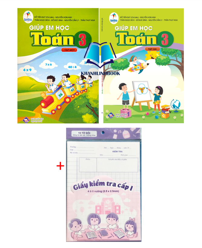 Sách - Combo Giúp em học Toán 3 - tập 1 + 2 ( cánh diều )