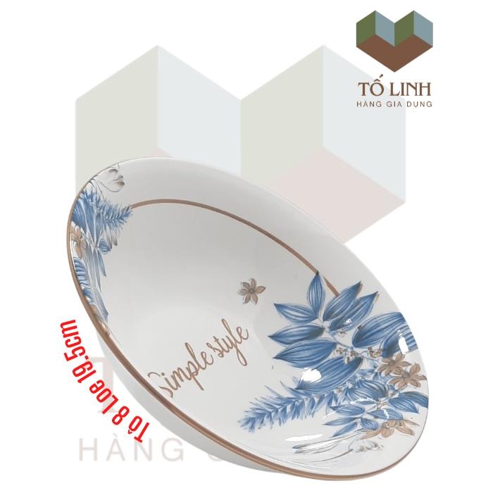 Tô 8 loe sứ cao cấp Style 19.5cm,,tô loe sứ cao cấp 19.5cm Style