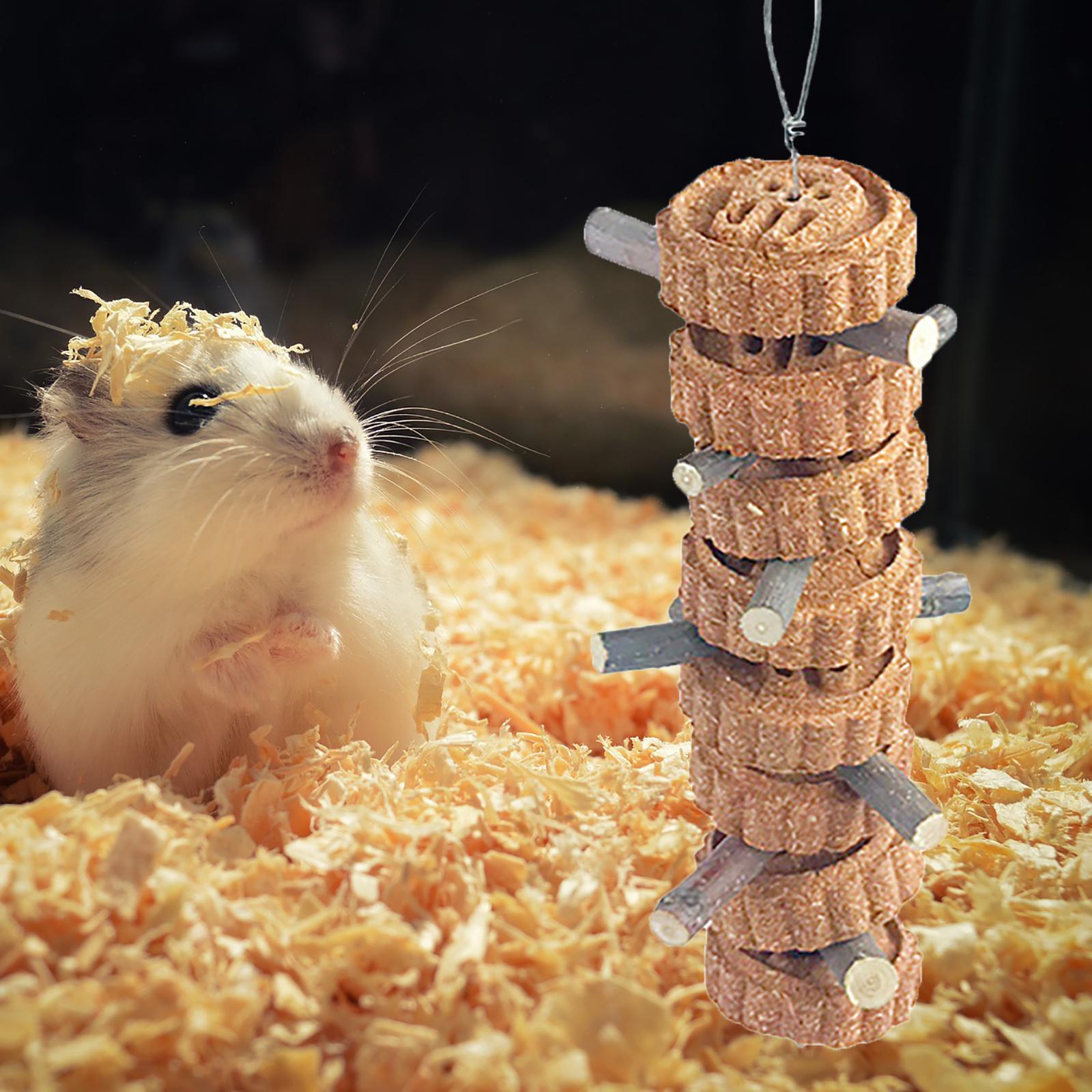 Bunny Chew Toys, Natural Wood Sticks Guinea Pigs Hamsters Toys Cage Accessories for Small Pets Chewing and Playing & Teething Teeth Care