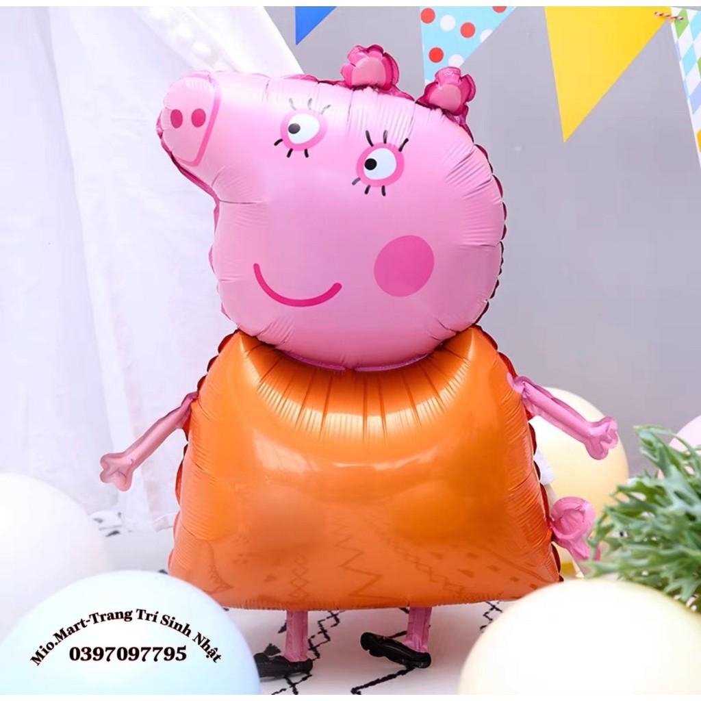 Bóng Hình Heo Peppa Đủ Màu,Bóng Bay Gia Đình Heo Trang Trí Sinh Nhật BB28