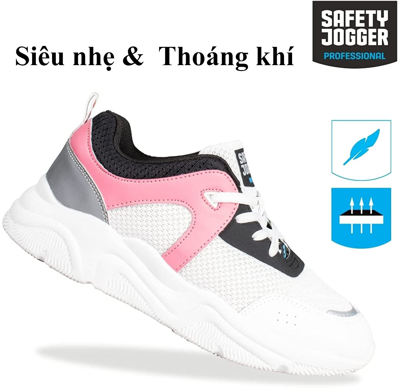 Giày bảo hộ Safety Jogger Sloan – chuyên cho phòng sạch, bệnh viện – chống tĩnh điện