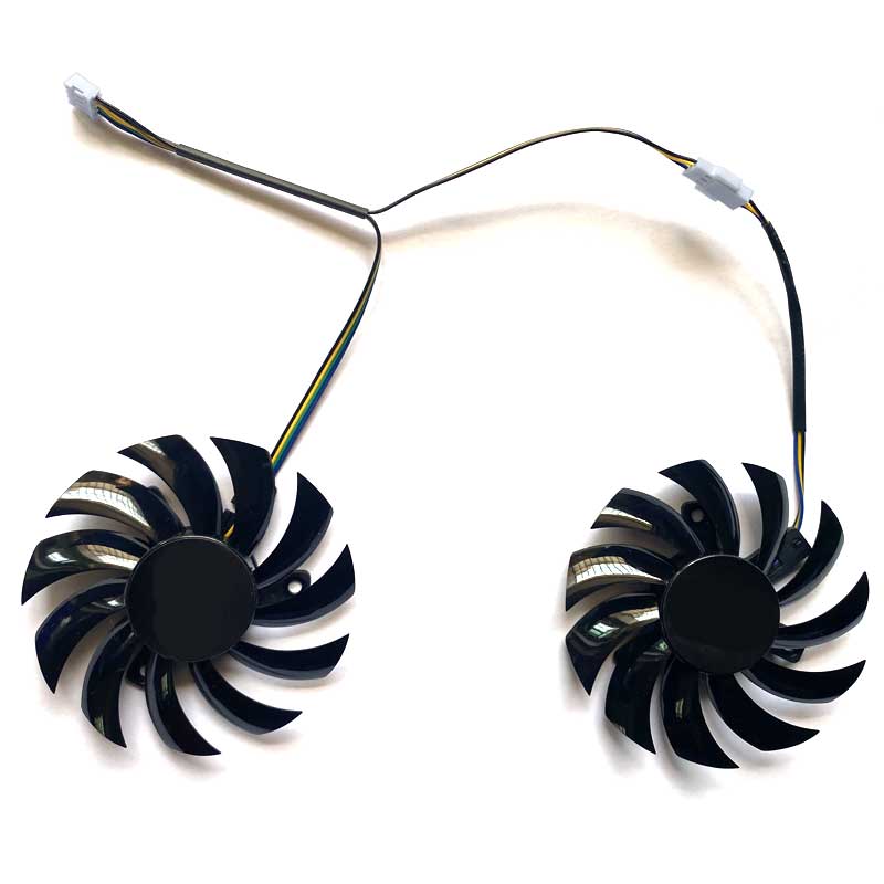 2pcs 75MM 4PIN PLD08010S12HH 0.35A GPU Cooler Fan For MSI GTX 460/480/560/570/580/R5850/6790/6850/6870/6950 Twin Frozr Vision R9 270X