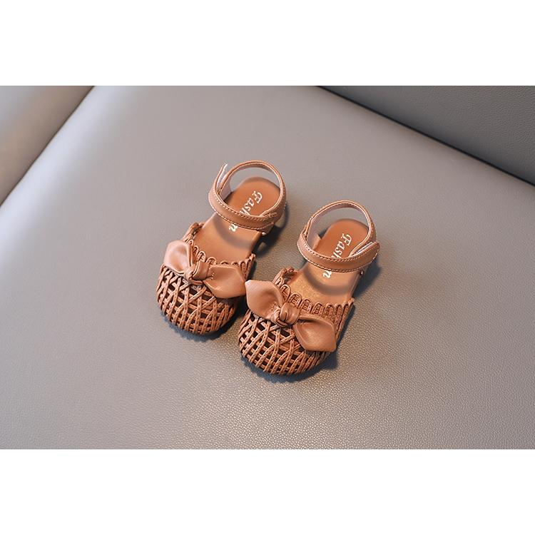 Giày sandal cho bé gái đan dây phong cách Hàn Quốc đế mềm chống trơn trượt size 21-36 hàng Quảng Châu cao cấp