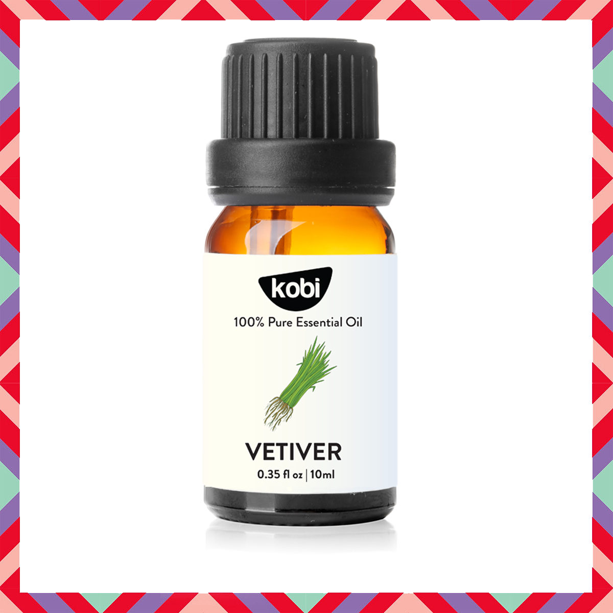 Tinh dầu Hương Lau Kobi Vetiver essential oil giúp giảm lo âu, phiền muộn, tăng cường miễn dịch - 10ml