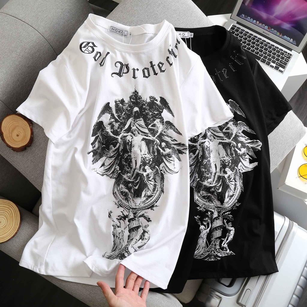 Áo Thun Nam Ngắn Tay Áo Thun Nam Cổ Tròn, Nhiều Màu, Áo Thun Nam Thời Trang, In Hình Chúa GOD, Đủ Size, Chuẩn Hàng VNXK