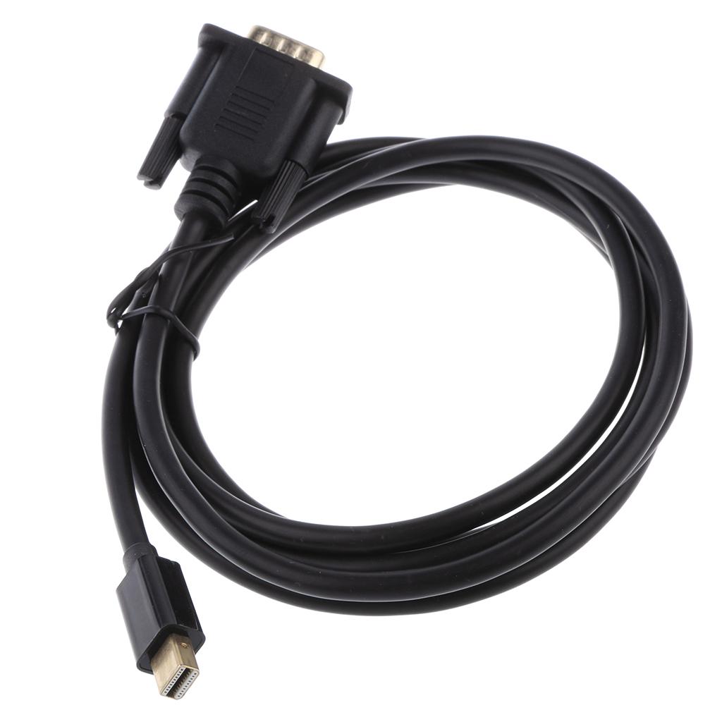 1.8M Mini DisplayPort DP To VGA Male Adapter TV AV Cable For Macbook Air Pro