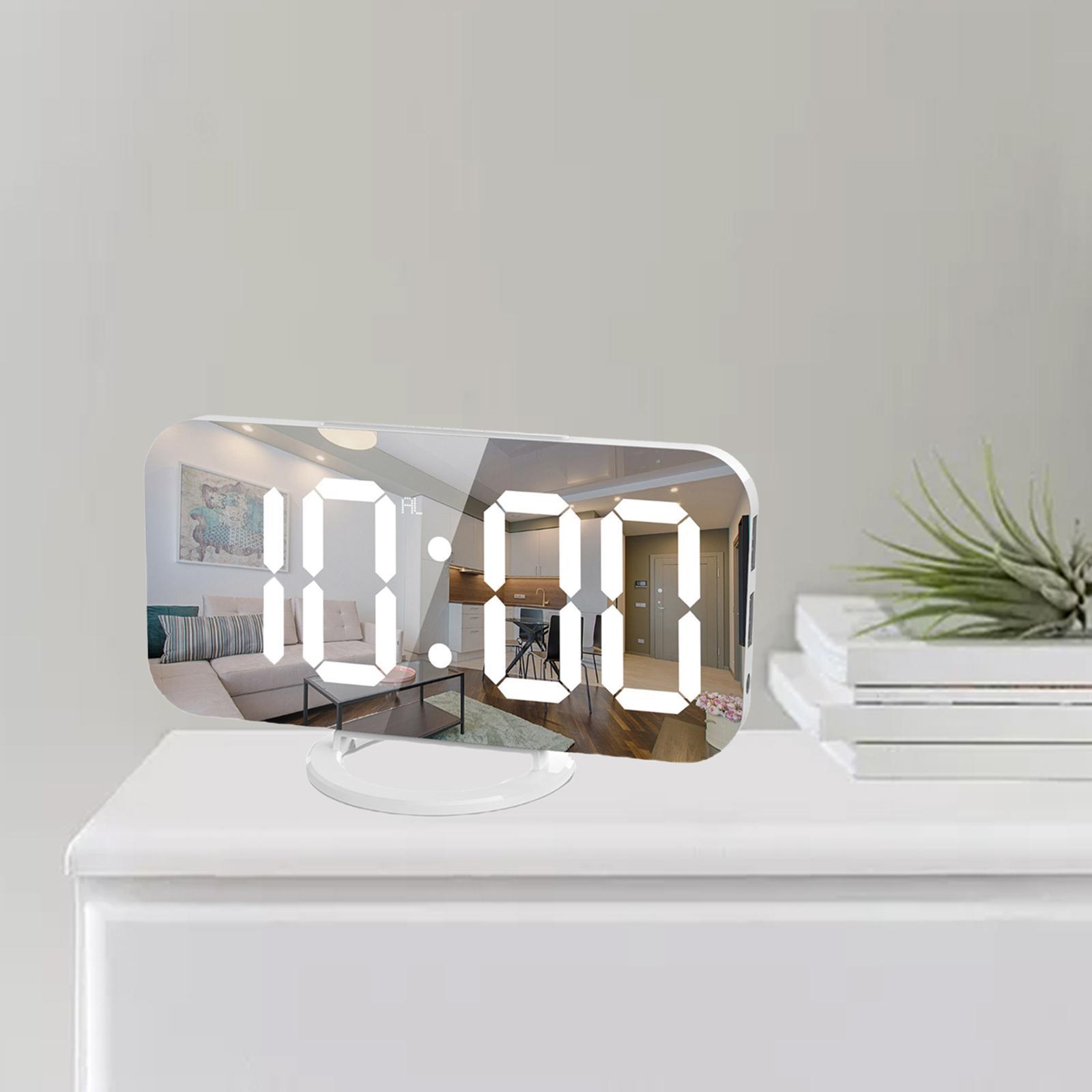 Electronic LED Digital Clock Snooze Bedside Dual USB