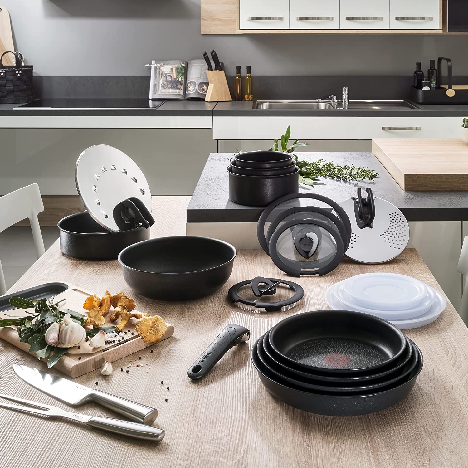 Bộ Chảo Rời Chống Dính TEFAL L65092 Ingenio Expertise 24 & 28 Cm, Nhập Khẩu Đức, Phủ Titanium Excellence Bền Gấp 6 Lần Chảo Thường - Hàng Nhập Khẩu