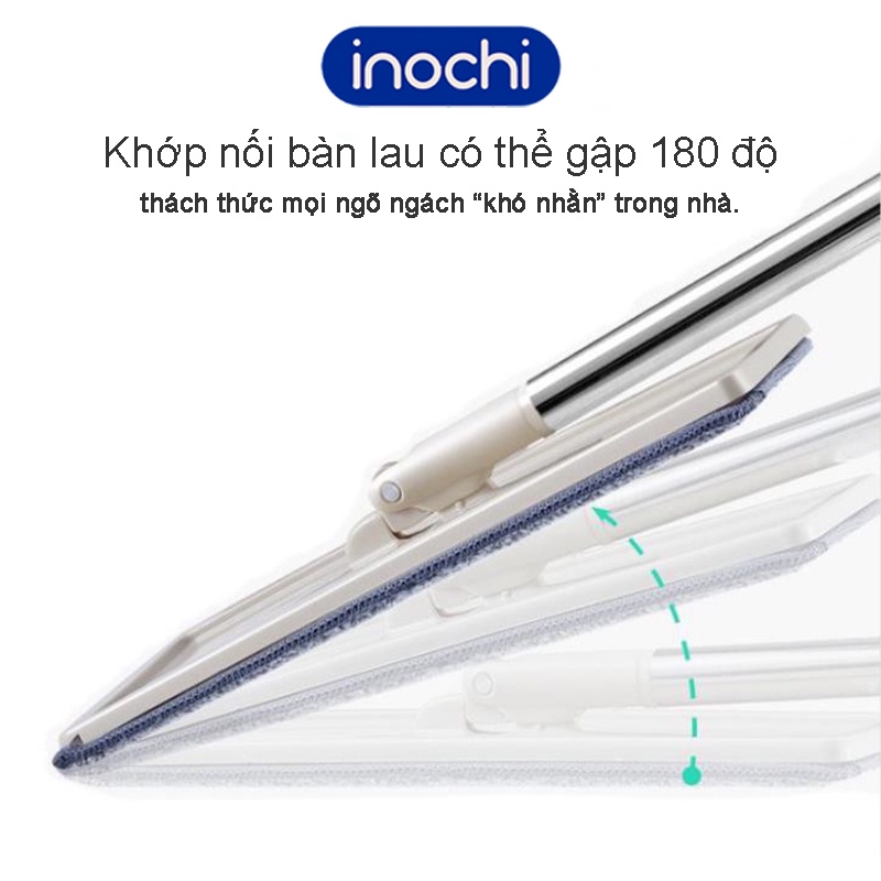 Bộ cây lau nhà thông minh kèm thùng vắt 2 ngăn Inochi BH-M200 (Size Lớn)