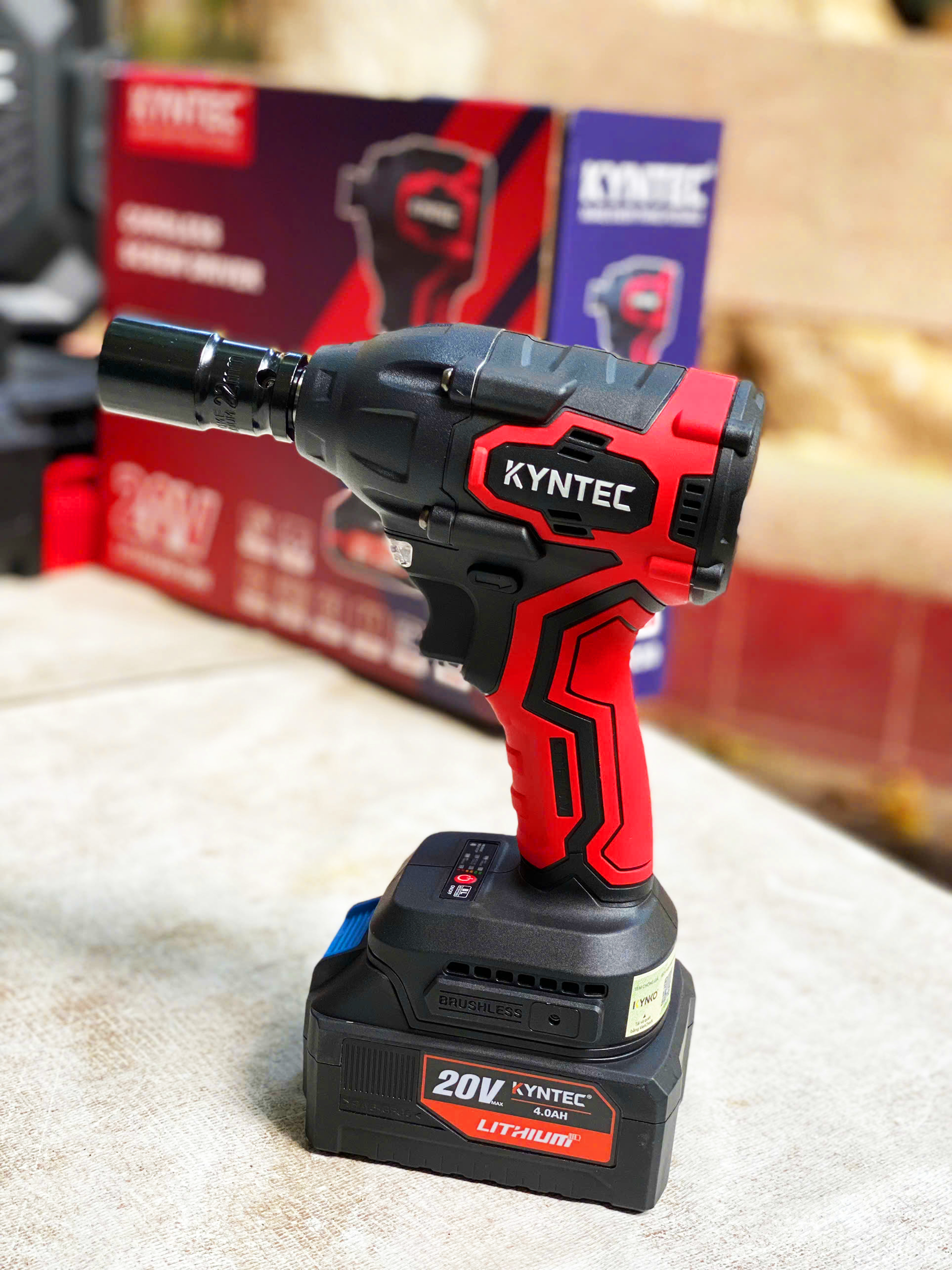 Thân máy siết bulong pin chính hãng Kynko Kyntec KT70 20V 4.0AH chân pin phổ thông (giá không gồm pin)