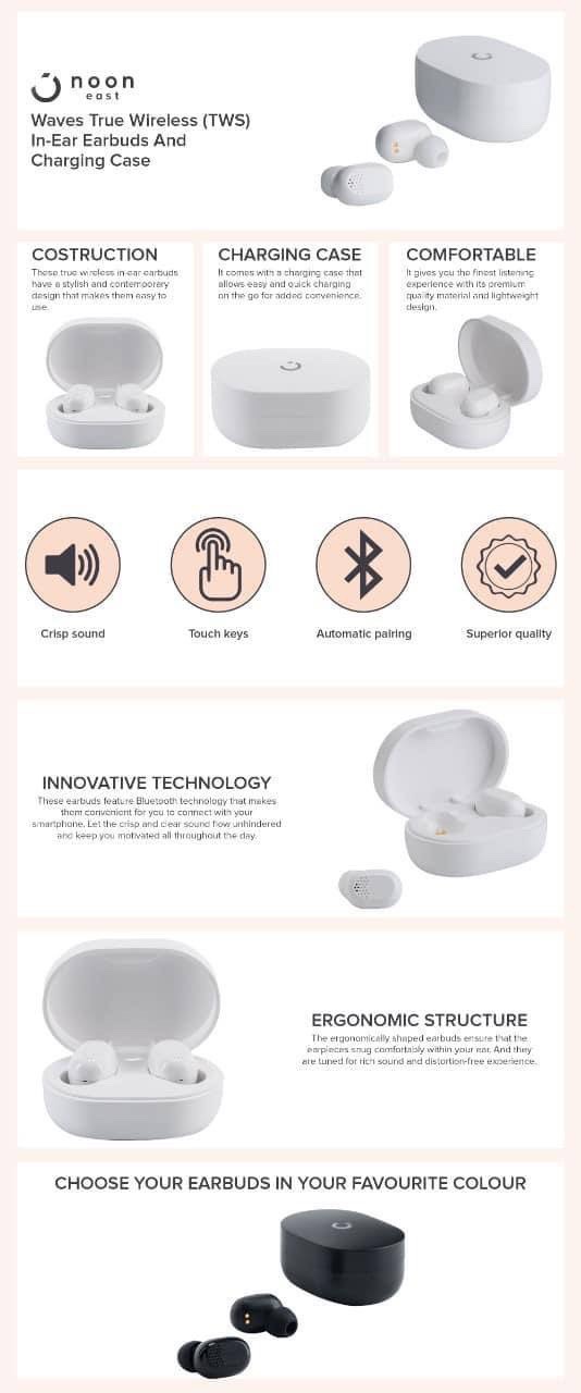 Tai Nghe Bluetooth 5.1 NOON EAST Y13 Cảm Ứng Vân Tay Siêu Nhạy, Điều Khiển Đa Chức Năng, Bass Ấm - Hàng Chính Hãng