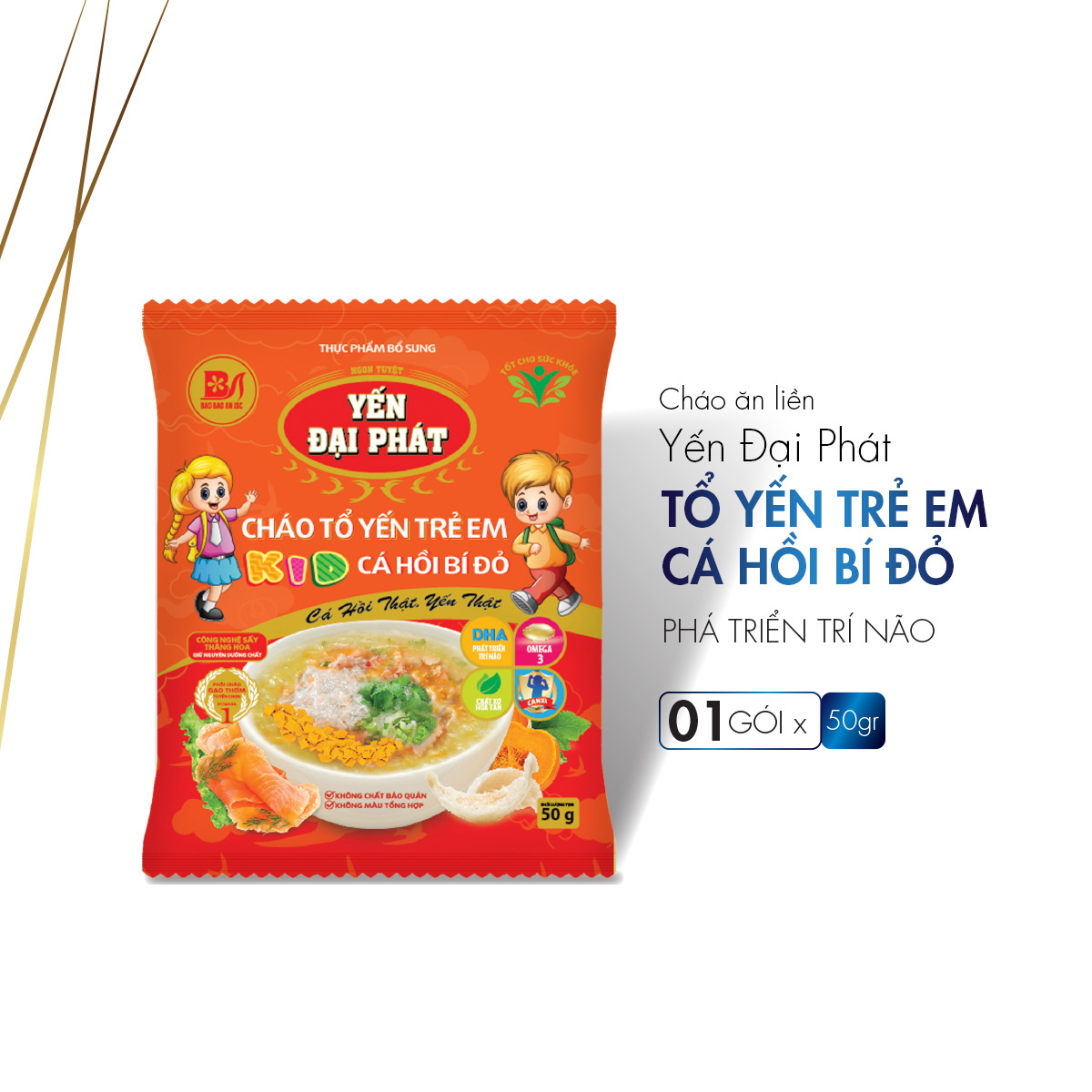 [Set 10 gói cháo x 4 vị trải nghiệm] - Yến Đại Phát 4 gói gia vị, ăn liền, tiện lợi, thơm ngon