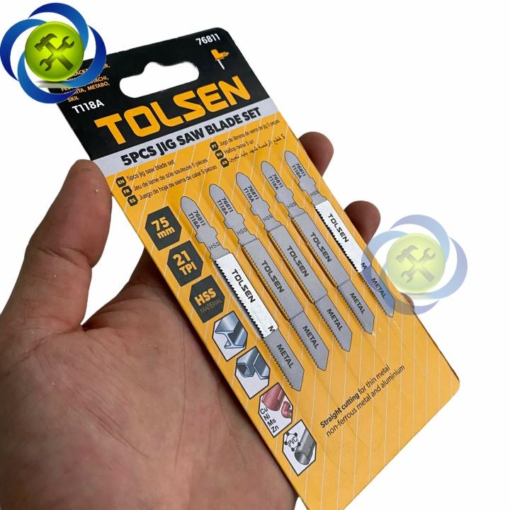 Lưỡi cưa lộng nhựa - sắt Tolsen 76811 75mm, 21TPI màu bạc