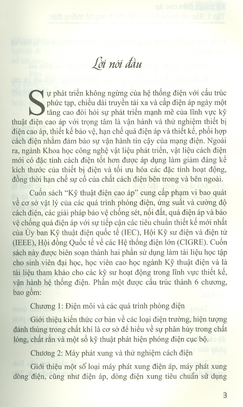 Kỹ Thuật Điện Cao Áp Tập 1 Bảo Vệ Chống Sét Và Nối Đất Trong Hệ Thống Điện