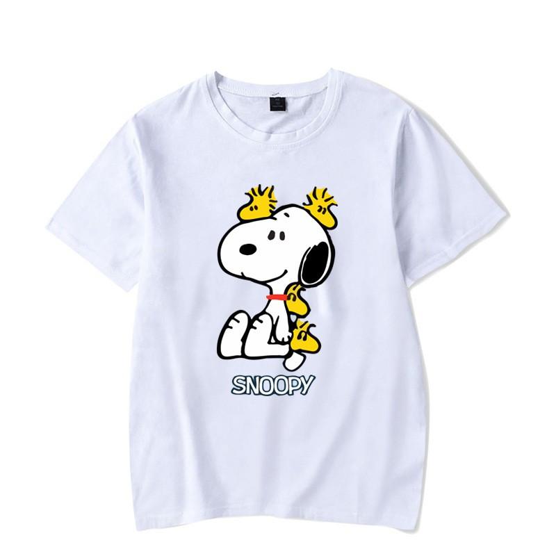Áo Thun Femme Ngộ Nghĩnh Chú Chó Snoopy Dạo Phố Camiseta Mujer XS-XL