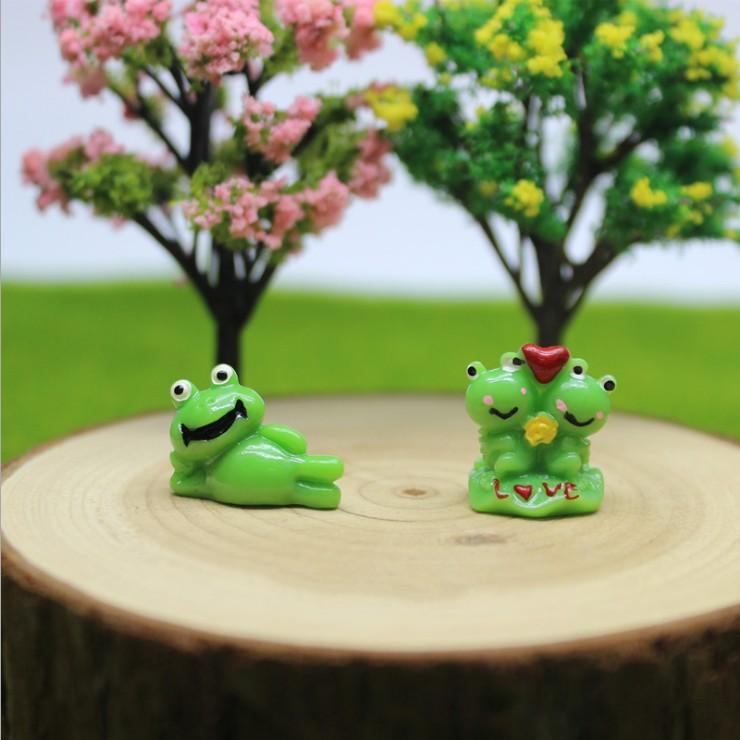 *HN* Mô hình charm ếch xanh ngộ nghĩnh dễ thương trang trí tiểu cảnh, bonsai, móc khóa, DIY