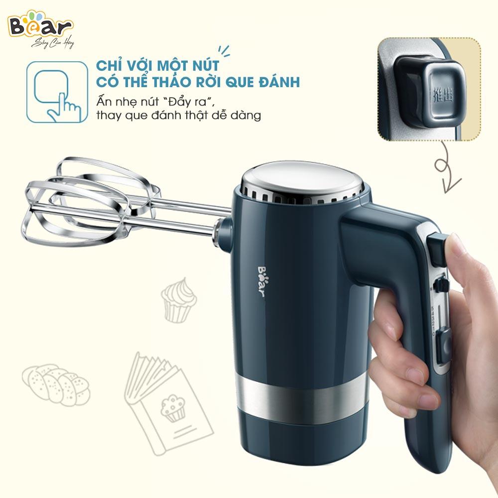 Máy Đánh Trứng Nhào Bột Cầm Tay Bear Công Suất Lớn Làm Bánh Bao, Làm Bánh Kem - Hàng chính hãng - HM-B01V1