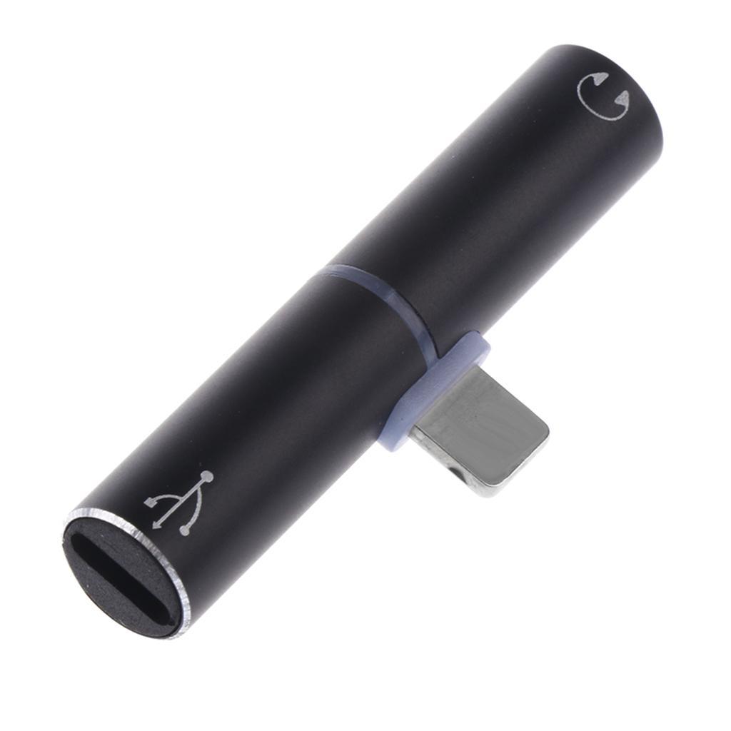 Aluminum Charger Audio Headphone Jack Adapter with Led Indicator Light
