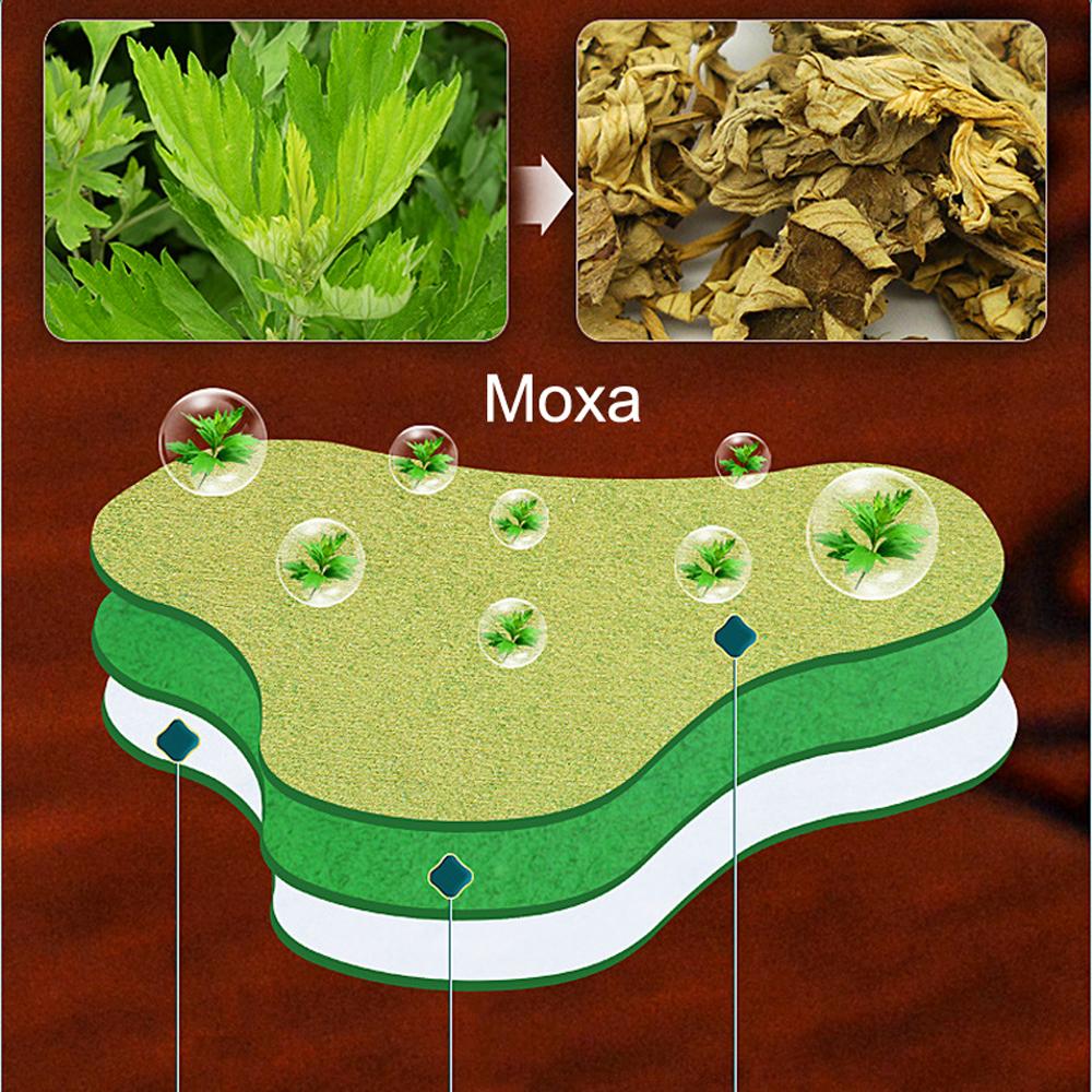 12pcs Moxibustion Plaster Neck Pain Relief Patch Wormwood Sticker Self Heating Warming Meridians Patches Body Care