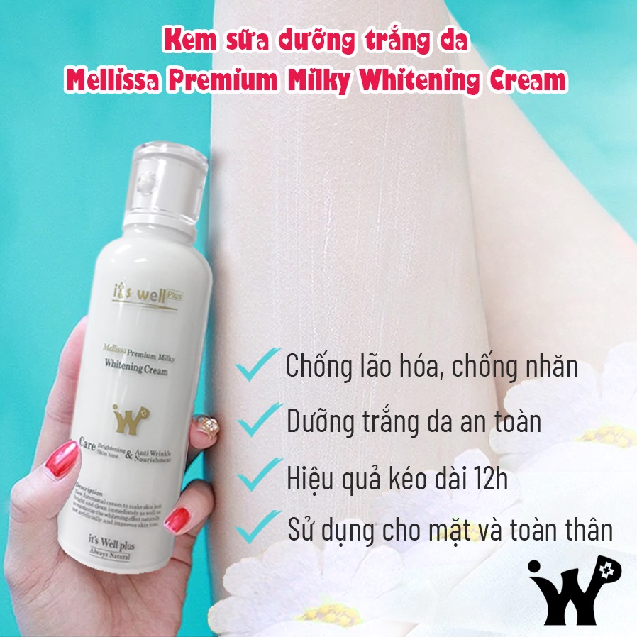 Kem Sữa Trắng Da It's Well Plus Mellissa Premium Milky Whitening Cream