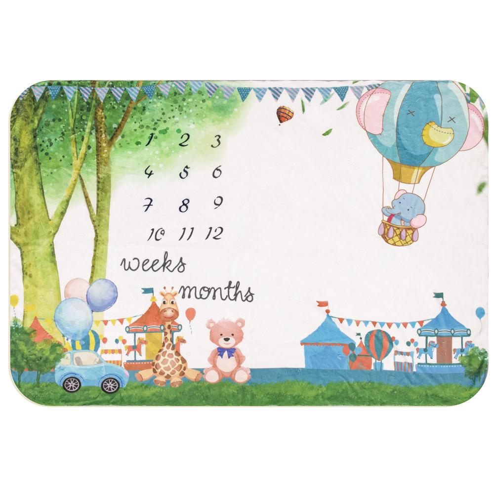100*75 CM Dép Nỉ Cho Bé Cột Mốc Chăn Cho Bé Hàng Tháng Chăn Chụp Ảnh Em Bé Chăn Đạo Cụ Mặt Trăng Sao Sơ Sinh Hình Chống Đỡ