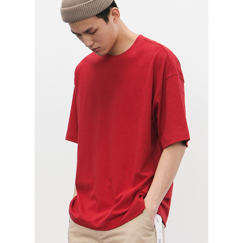 Áo thun nam tay ngắn form rộng unisex, vải cotton mềm mát, hàng nhập Quảng Châu