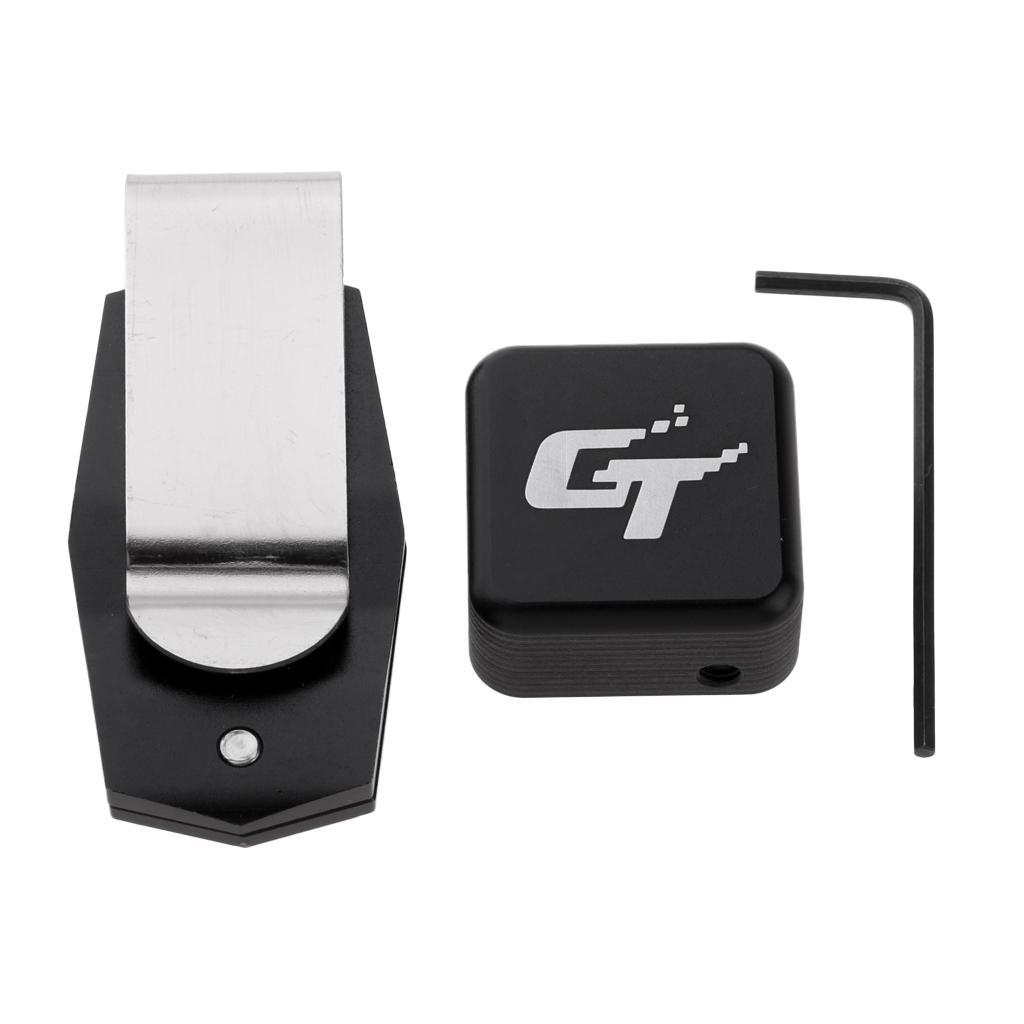 2 Set Billiard Chalk Holder Magnetic, Deluxe Aluminum Alloy, Black + Red