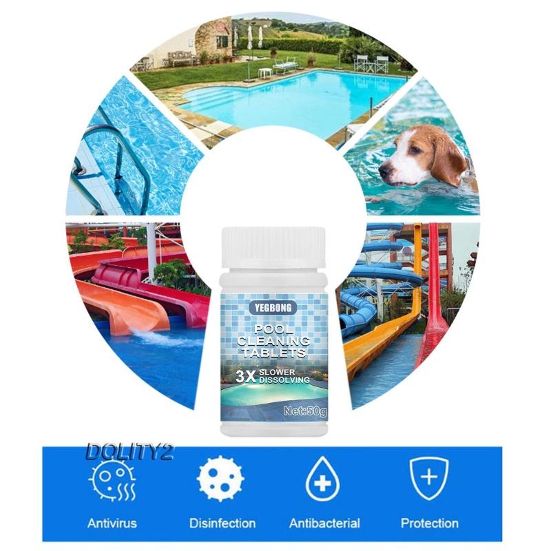 Set 2 Hộp Đựng Chlorine 50g Tiện Dụng Cho bể bơi