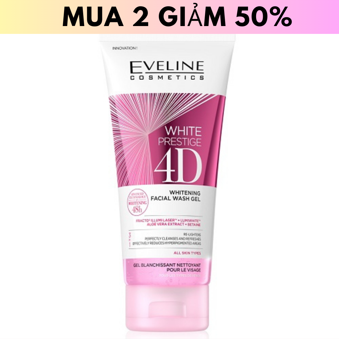 Gel Rửa Mặt Trắng Da Eveline White Prestige 4D (200ml) - EVEL4570