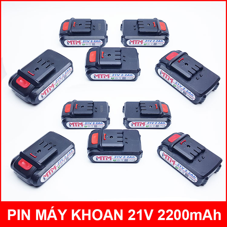 Pin máy khoan vít cầm tay 21V 2200mAh MTM chuẩn C chính hãng