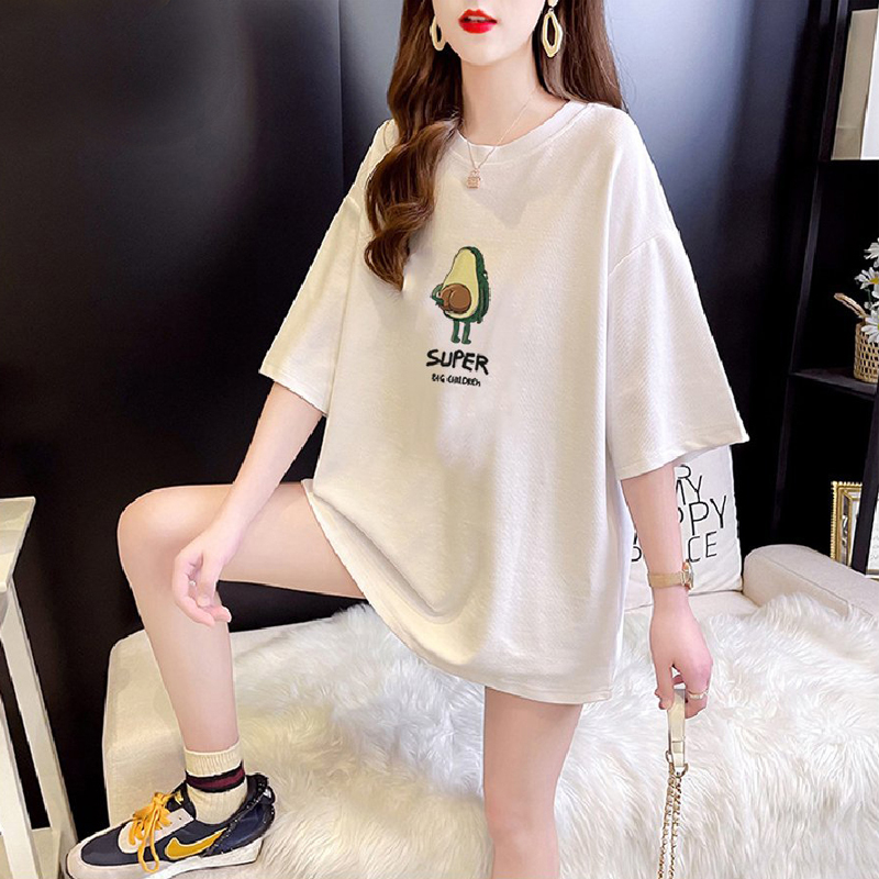 Áo Thun Nữ Unisex Tay Lỡ In Trái Bơ SUPER Siêu Cute