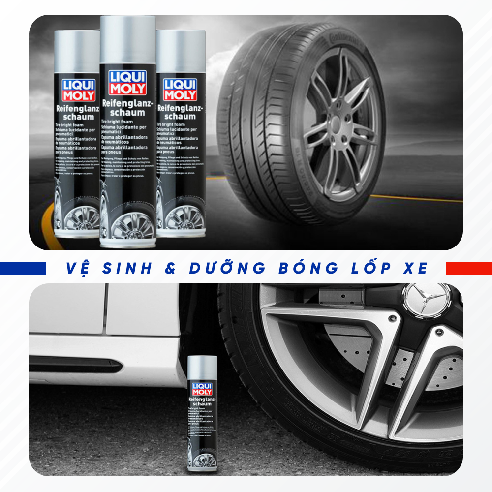 Dung Dịch Vệ Sinh Và Dưỡng Bóng Lốp Liqui Moly | Sử Dụng Dễ Dàng, Mang Lại Độ Bóng Cho Lốp Xe, Giúp Lốp Bền Không Bị Nứt