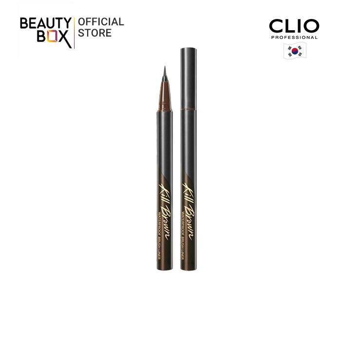 Viền Mắt Clio Waterproof Brush Liner Kill Black Orignl (H&amp;B) 0.55ml