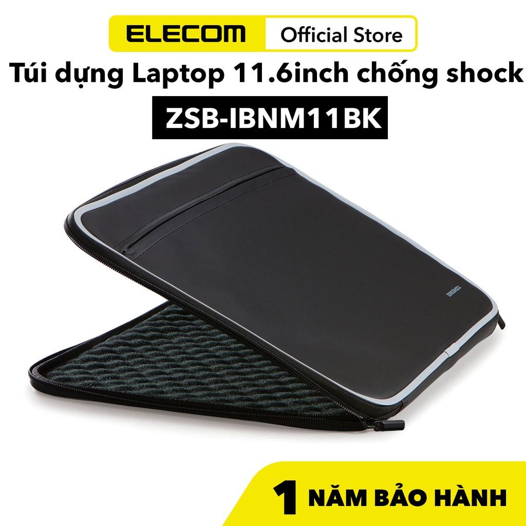 Túi dựng Laptop 11.6inch chống shock ELECOM ZSB-IBNM11BK - Hàng Chính Hãng