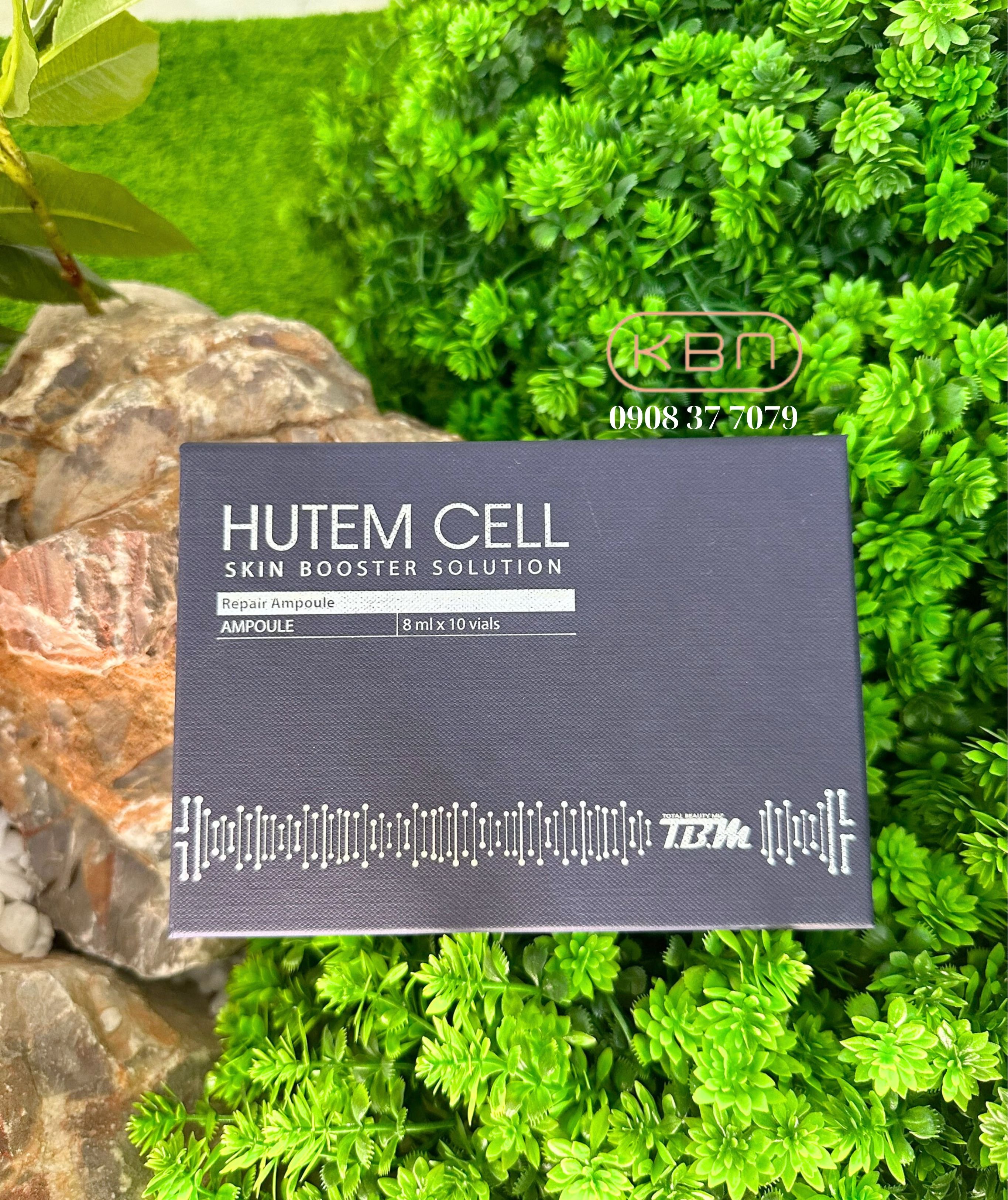 Tế Bào Gốc Tái Tạo Da Mặt Hutem Cell Hàn Quốc - Căng Bóng, Trắng Mịn, Mờ Nhăn, Mờ Nám Sạm (10 Lọ/ Hộp) (Hàng Chính Hãng)