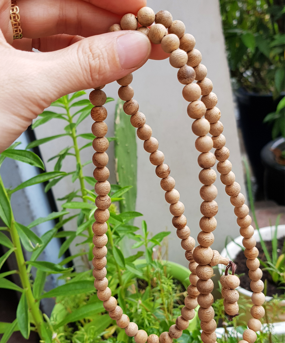 Chuỗi trầm hương dó vườn 7mm - tràng hạt tịnh độ 108 hạt