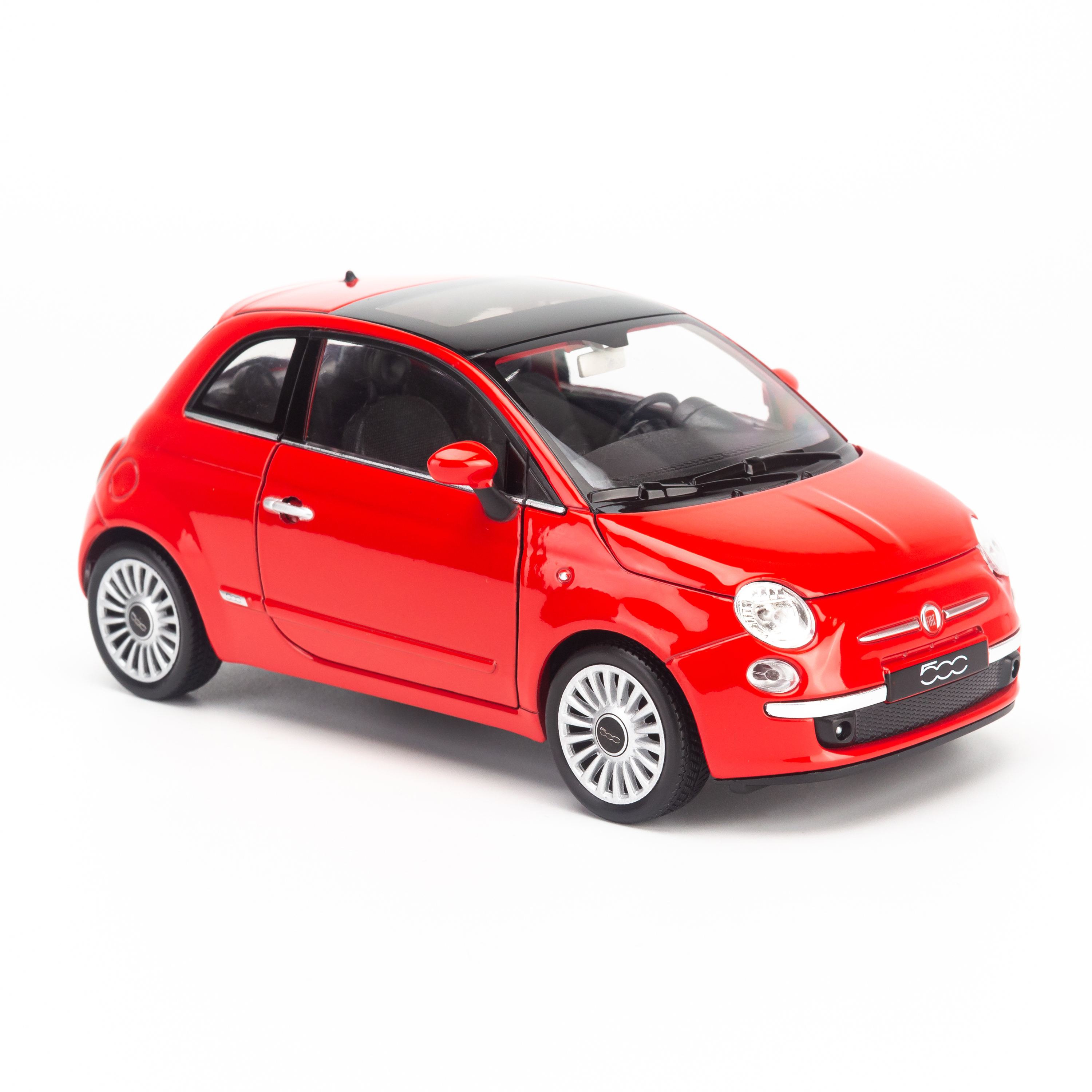 Mô hình xe Fiat 500 2007 1:24 Welly Red - 22514W