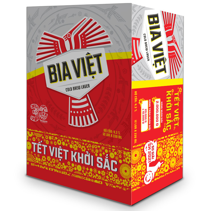Thùng 12 lon Bia Việt 330ml