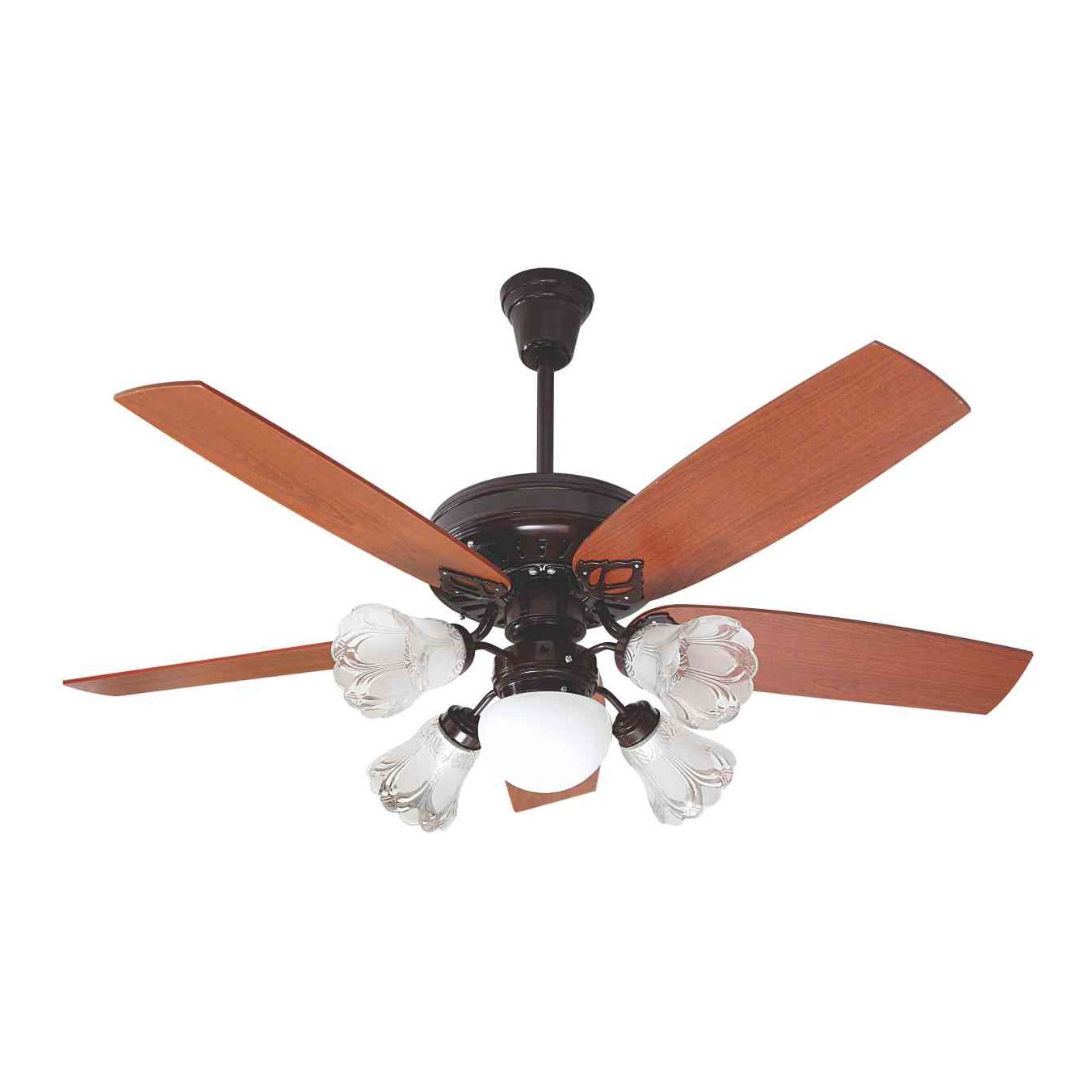 Quạt trần cánh gỗ, 1 đèn trang trí Kim Thuận Phong KP519