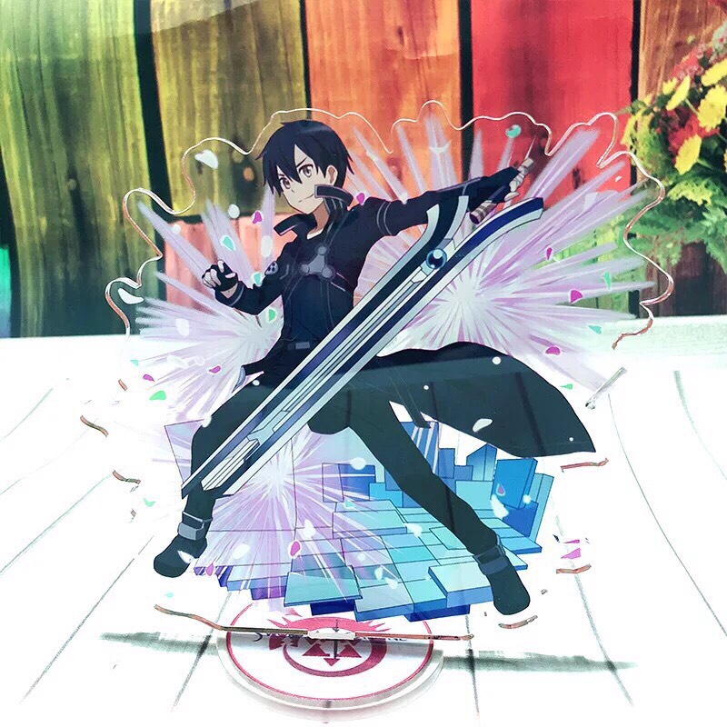 Standee tượng mica trong nhân vật Sword Art Online Kirito mẫu ngẫu nhiên