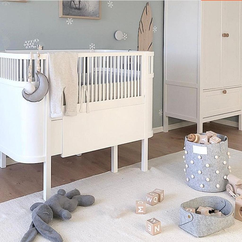 Cotton Felt Laundry Storage Basket Dirty Clothes Toys Organizer Barrel Home Storage Basket for Toys Underwear Sundries