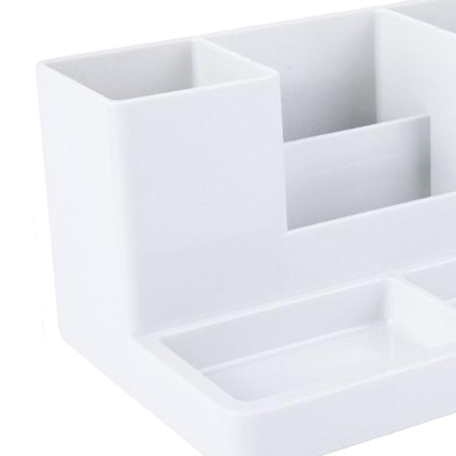 Storage Box Business Card/Pen/Pencil Holder Storage Box Office Accessories Caddy Sticky Note Tray Case Desktop Organizer with Pencil Holders