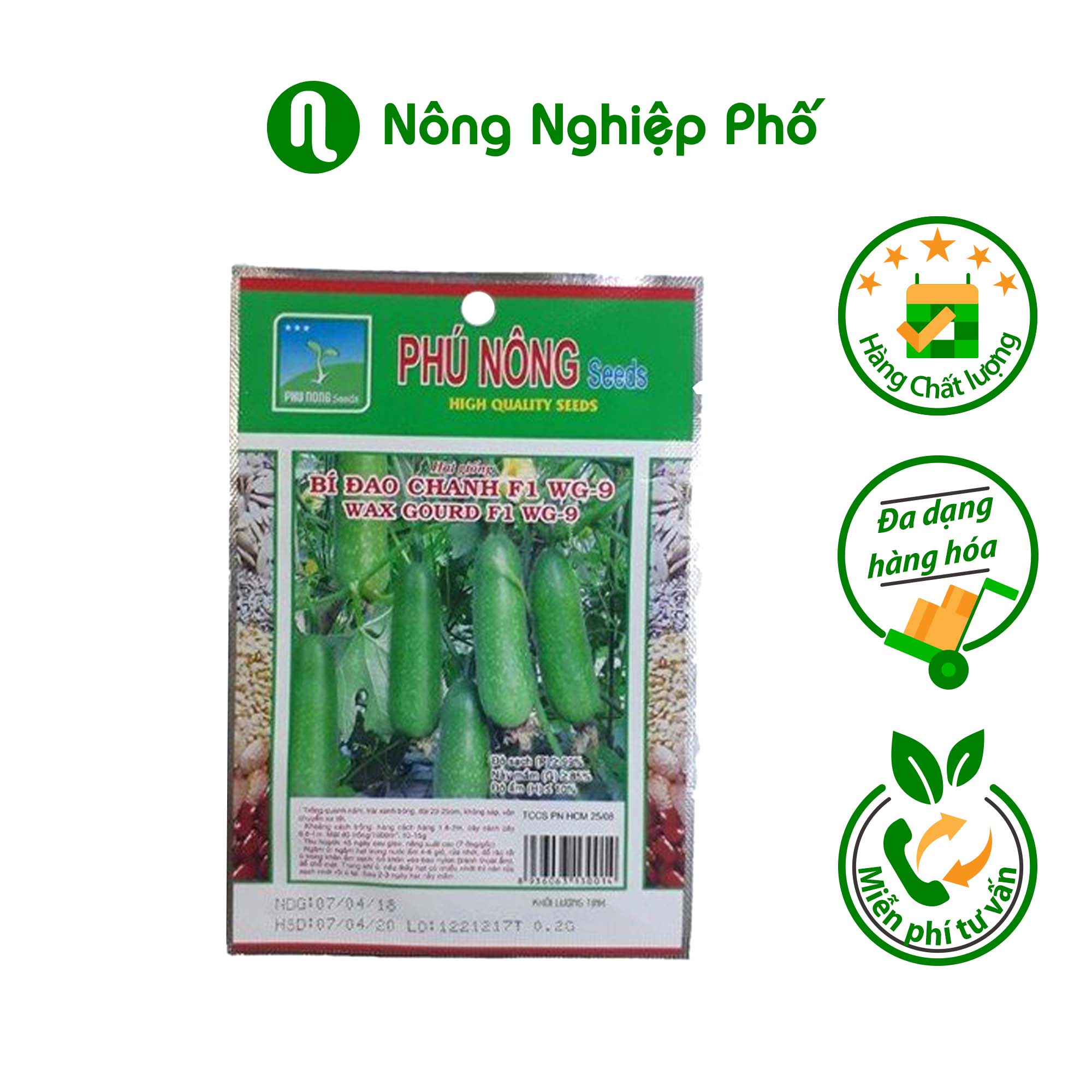 Hạt giống bí đao chanh F1 WG9 Phú Nông