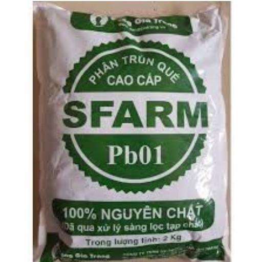 Phân trùn quế nguyên chất Sfarm Pb01 2kg