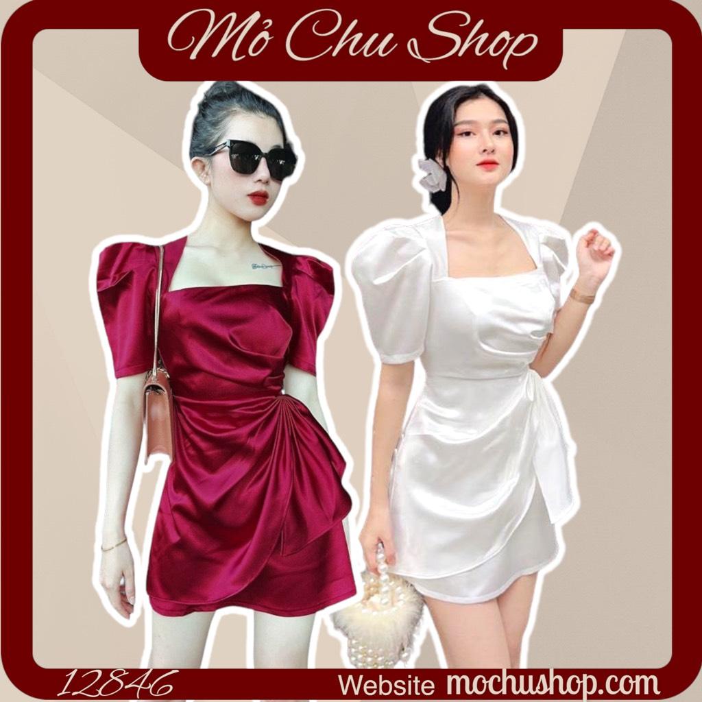 ĐẦM BODY TRẮNG ĐỎ BÈO HÔNG CELON DRESS 12850