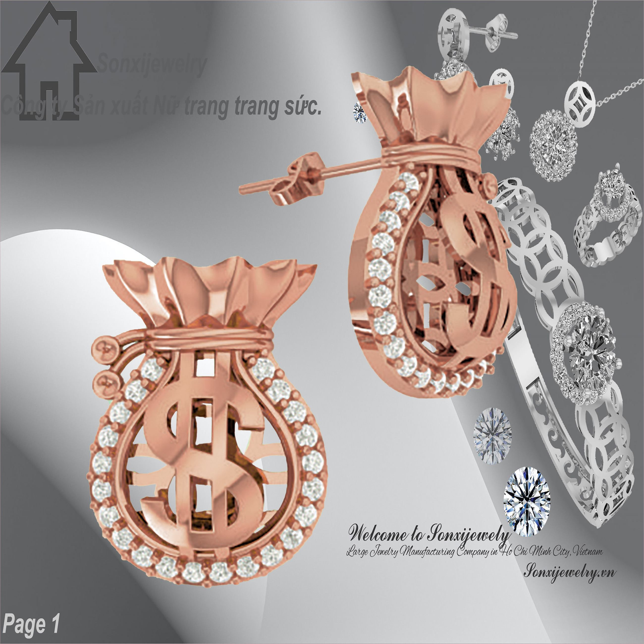 BÔNG TAI MẠ VÀNG MẪU ĐẸP